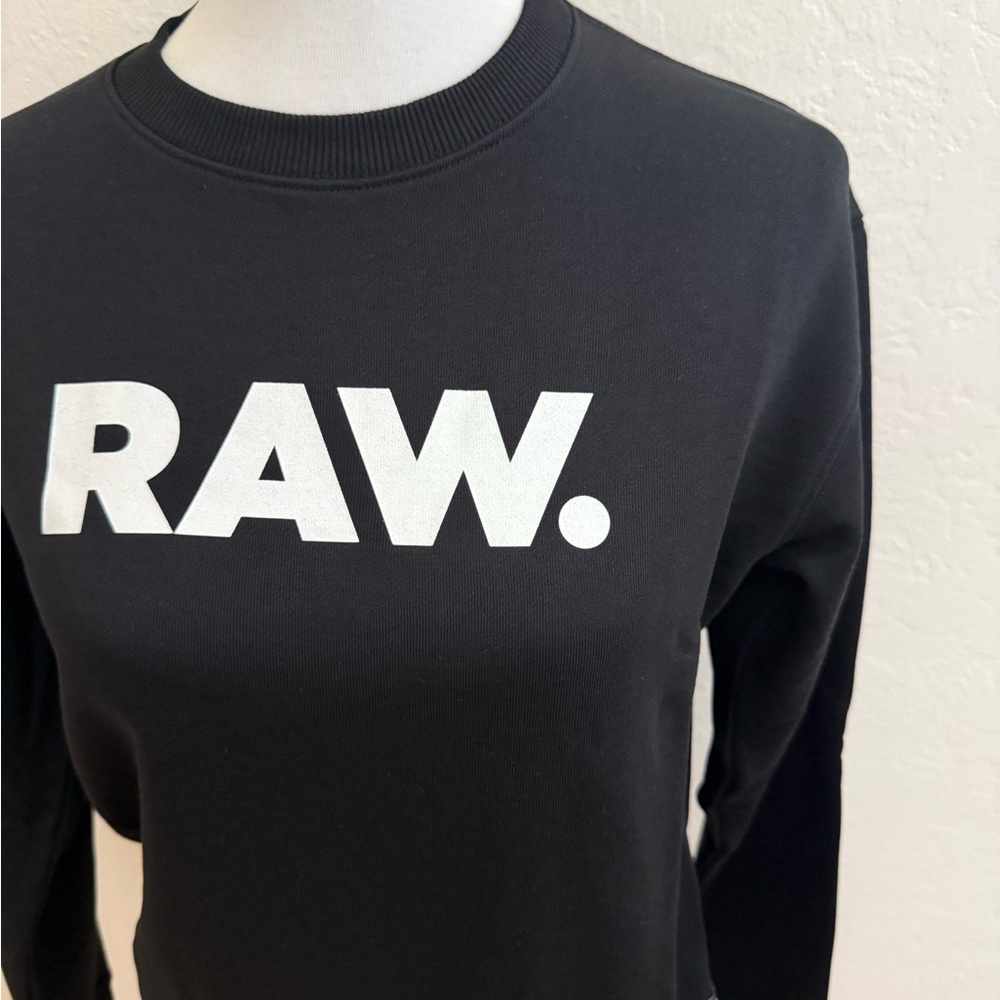 G-Star Black Sweatshirt with White Logo - Picture 3 of 3